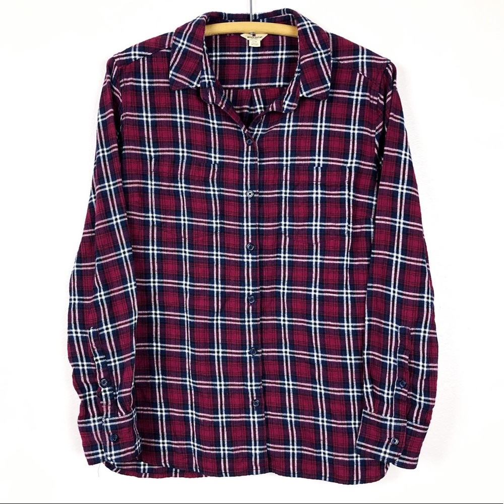 🌿 woolrich flannel button front